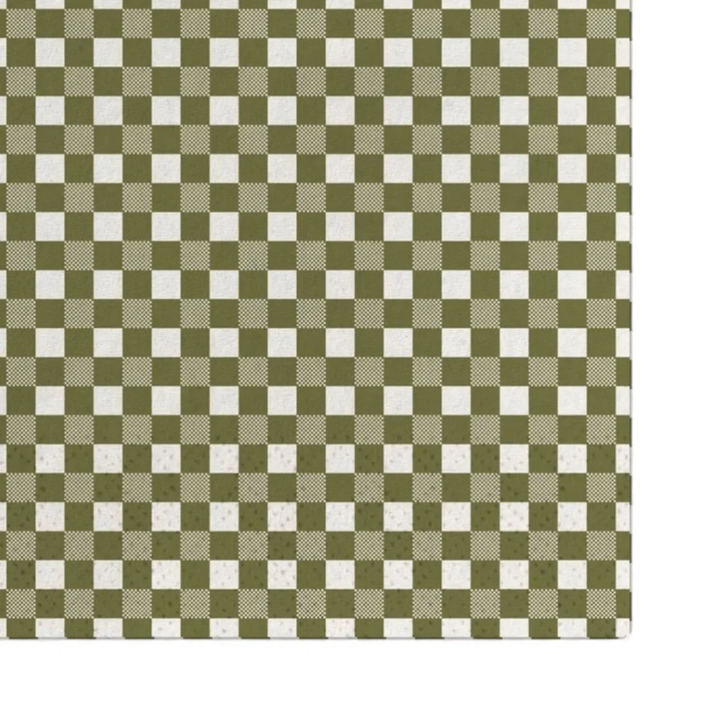 Hearth & Hand 16 Count Green Gingham Paper Beverage Napkins Bundle of 4